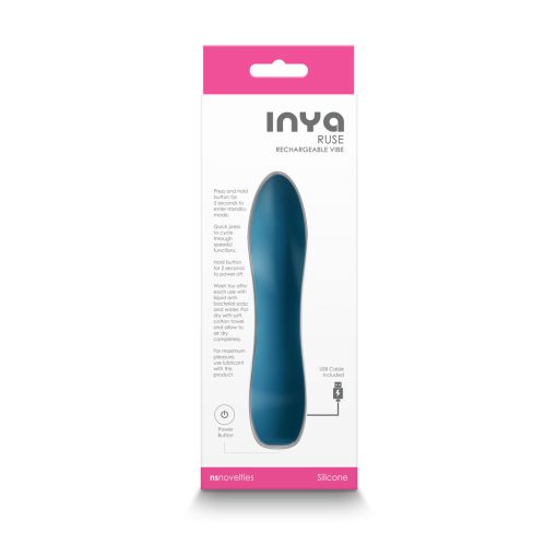 Inya Ruse Rechargeable Vibrator Teal - Image 3