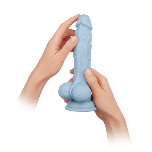 Femmefunn Vortex Turbo Baller 2.0 8.25 In. Vibrating Rotating Dildo Light Blue - Image 8