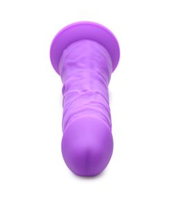 Curve Toys Lollicock 7 In. Silicone Dildo With Suction Cup Grape