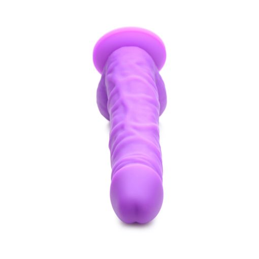 Curve Toys Lollicock 7 In. Silicone Dildo With Balls & Suction Cup Grape - Image 5