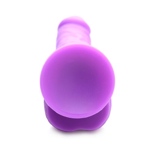 Curve Toys Lollicock 7 In. Silicone Dildo With Balls & Suction Cup Grape - Image 6