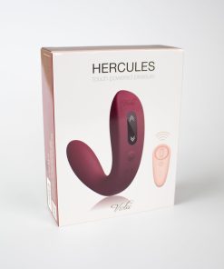 Hercules Remote C-Shape Vibrating Plug Wine Red