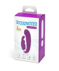 Happy Rabbit Mini G-Spot Curve Vibe Rechargeable Silicone Dual Stimulator Purple