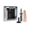 Blush Lock On Karbonite Realistic 7.75 In. Dildo With Handle & Suction Cup Adapter Beige