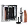 Blush Lock On Karbonite Realistic 7.75 In. Dildo With Handle & Suction Cup Adapter 3-Piece Kit Tan