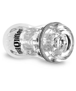 M For Men Soft + Wet Magnifier Self-Lubricating See-Through Stroker Clear