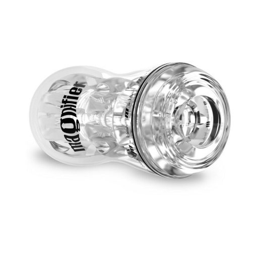 M For Men Soft + Wet Magnifier Self-Lubricating See-Through Stroker Clear - Image 3