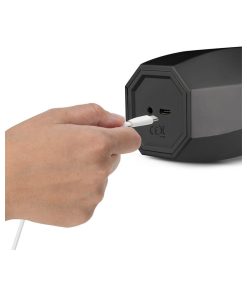 M For Men Storm Rechargeable Vibrating Suction Masturbator Black