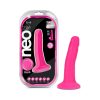 Neo Elite 6 In. Silicone Dual Density Dildo Neon Pink