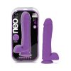 Neo Elite 11 In. Silicone Dual Density Dildo With Balls Neon Purple