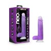 Neo Elite Encore 8 In. Silicone Vibrating Dildo With Balls Purple