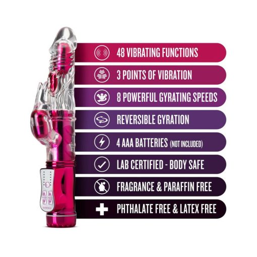 Sexy Things Frisky Rabbit Dual Stimulation Vibrator Pink - Image 5