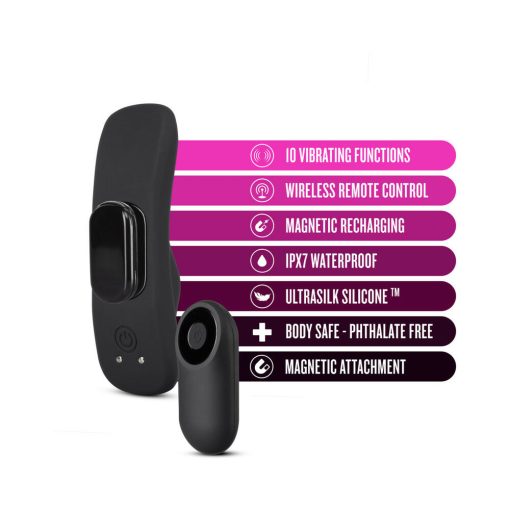 Temptasia Panty Vibe Rechargeable Remote-Controlled Silicone Wearable Vibrator Black - Image 4