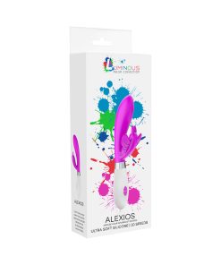 Luminous Alexios 10-Speed Silicone Dual Stimulation Vibrator Fuchsia