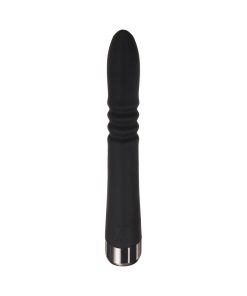 Evolved Rapid Rabbit Rechargeable Thrusting Silicone Vibrator Black