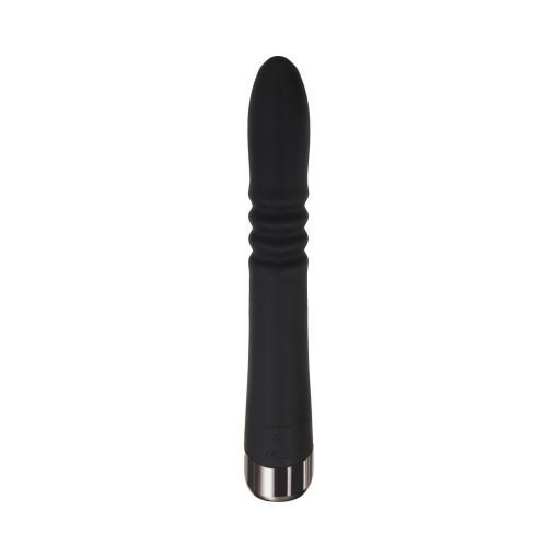 Evolved Rapid Rabbit Rechargeable Thrusting Silicone Vibrator Black - Image 5