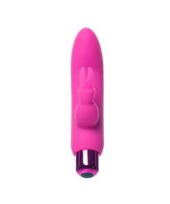 Powerbullet Alice'S Bunny Rechargeable Bullet Vibrator With Silicone Rabbit Sleeve Pink