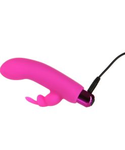 Powerbullet Alice'S Bunny Rechargeable Bullet Vibrator With Silicone Rabbit Sleeve Pink