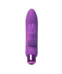 Powerbullet Alice'S Bunny Rechargeable Bullet Vibrator With Silicone Rabbit Sleeve Purple