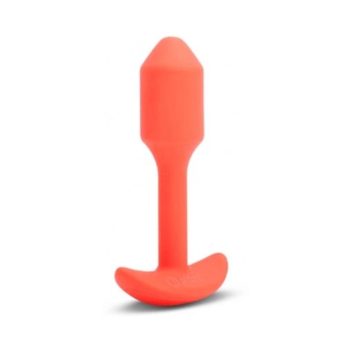B-Vibe Vibrating Snug Plug 1 Rechargeable Weighted Silicone Anal Plug Orange - Image 5