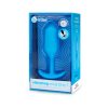 B-Vibe Vibrating Snug Plug 3 Rechargeable Weighted Silicone Anal Plug Blue