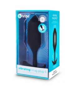B-Vibe Vibrating Snug Plug 5 Rechargeable Weighted Silicone Anal Plug Black