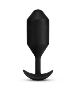 B-Vibe Vibrating Snug Plug 5 Rechargeable Weighted Silicone Anal Plug Black