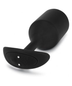 B-Vibe Vibrating Snug Plug 5 Rechargeable Weighted Silicone Anal Plug Black