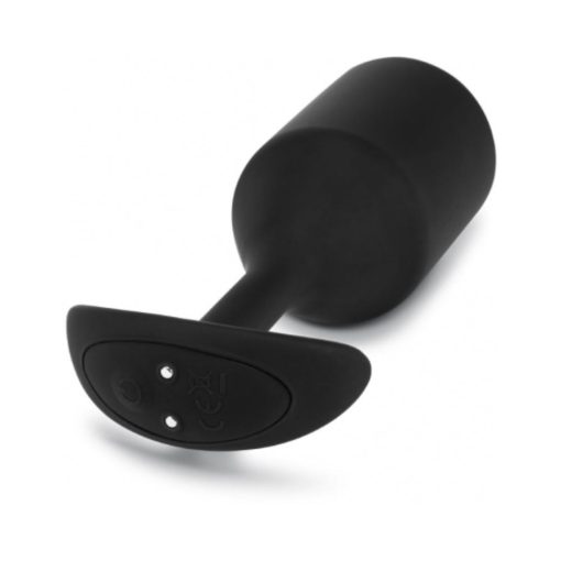 B-Vibe Vibrating Snug Plug 5 Rechargeable Weighted Silicone Anal Plug Black - Image 6
