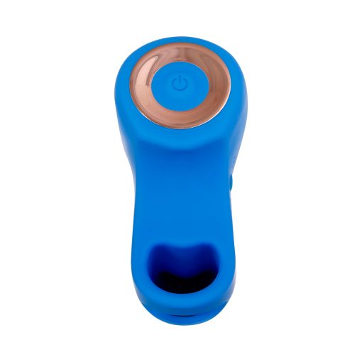 Gender X Flick It Rechargeable Flicking Dual Stimulation Silicone Finger Vibrator Blue - Image 4
