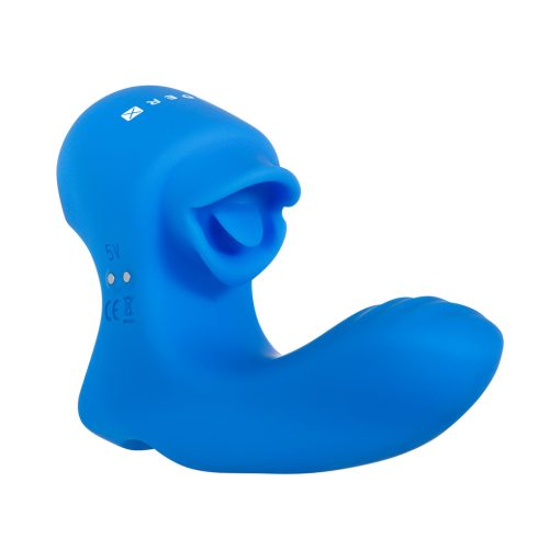 Gender X Flick It Rechargeable Flicking Dual Stimulation Silicone Finger Vibrator Blue - Image 8