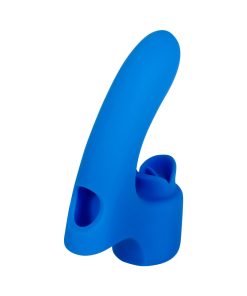 Gender X Flick It Rechargeable Flicking Dual Stimulation Silicone Finger Vibrator Blue
