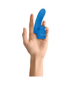 Gender X Flick It Rechargeable Flicking Dual Stimulation Silicone Finger Vibrator Blue