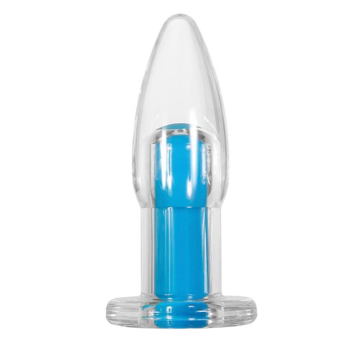 Gender X Electric Blue Rechargeable Remote-Controlled Vibrating Anal Plug Clear/Blue - Image 8
