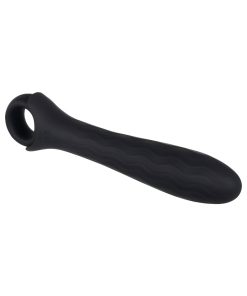 Gender X Powerhouse Rechargeable Textured Silicone Vibrator With Ring Handle Black