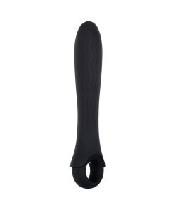 Gender X Powerhouse Rechargeable Textured Silicone Vibrator With Ring Handle Black