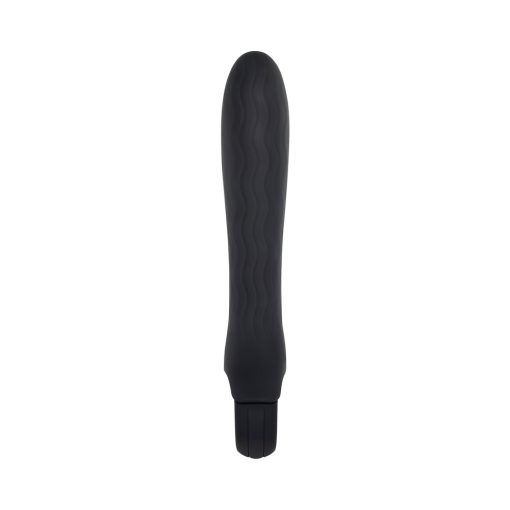 Gender X Powerhouse Rechargeable Textured Silicone Vibrator With Ring Handle Black - Image 6