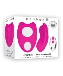 Gender X Under The Radar Rechargeable Remote-Controlled Magnetic Silicone Underwear Vibrator Pink
