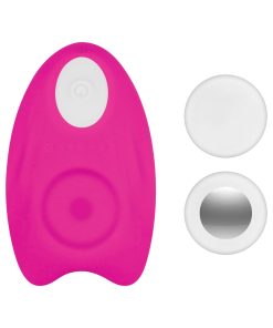 Gender X Under The Radar Rechargeable Remote-Controlled Magnetic Silicone Underwear Vibrator Pink
