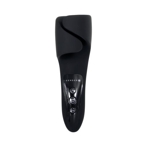 Gender X The Embrace Rechargeable Vibrating Pulsing Silicone Masturbator Black - Image 2