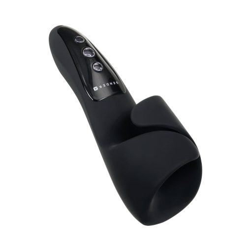 Gender X The Embrace Rechargeable Vibrating Pulsing Silicone Masturbator Black - Image 3