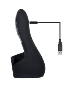 Gender X The Embrace Rechargeable Vibrating Pulsing Silicone Masturbator Black