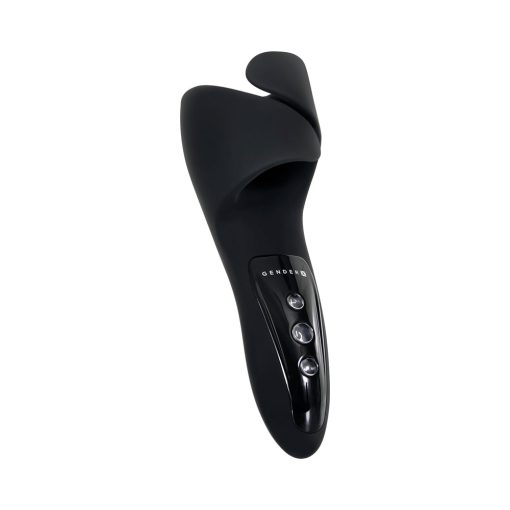 Gender X The Embrace Rechargeable Vibrating Pulsing Silicone Masturbator Black - Image 5