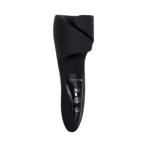 Gender X The Embrace Rechargeable Vibrating Pulsing Silicone Masturbator Black - Image 7