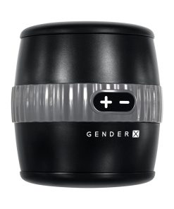 Gender X Barrel Of Fun Rechargeable Open-Ended Vibrating Stroker Black