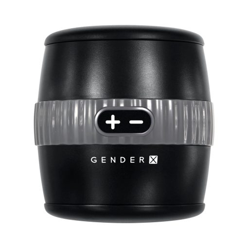 Gender X Barrel Of Fun Rechargeable Open-Ended Vibrating Stroker Black - Image 6