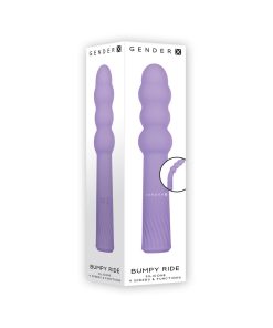Gender X Bumpy Ride Rechargeable Flexible Silicone Beaded Vibrator Purple