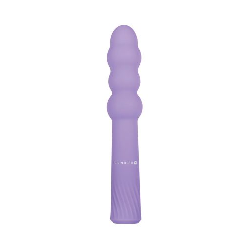 Gender X Bumpy Ride Rechargeable Flexible Silicone Beaded Vibrator Purple - Image 3