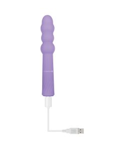Gender X Bumpy Ride Rechargeable Flexible Silicone Beaded Vibrator Purple