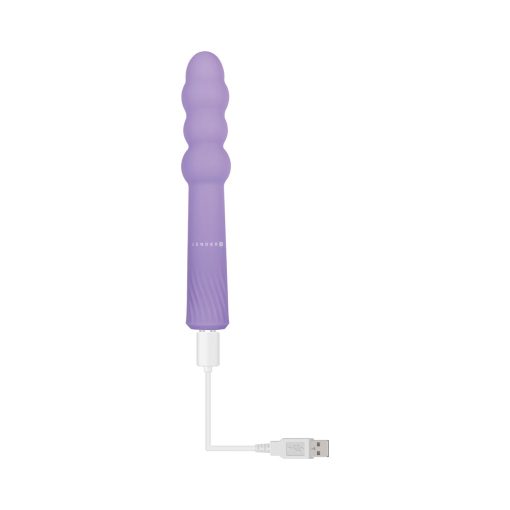 Gender X Bumpy Ride Rechargeable Flexible Silicone Beaded Vibrator Purple - Image 5